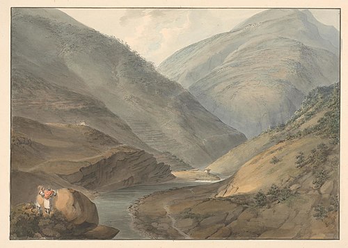 Mountainous Landscape with River, , Samuel Davis