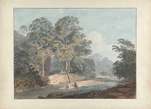 Rocky River Scene with Sepoys, , Samuel Davis