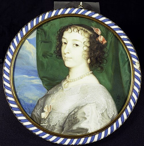 Portrait of Henriette Maria (1609-1669), wife of Charles I of England, 1632, John Hoskins