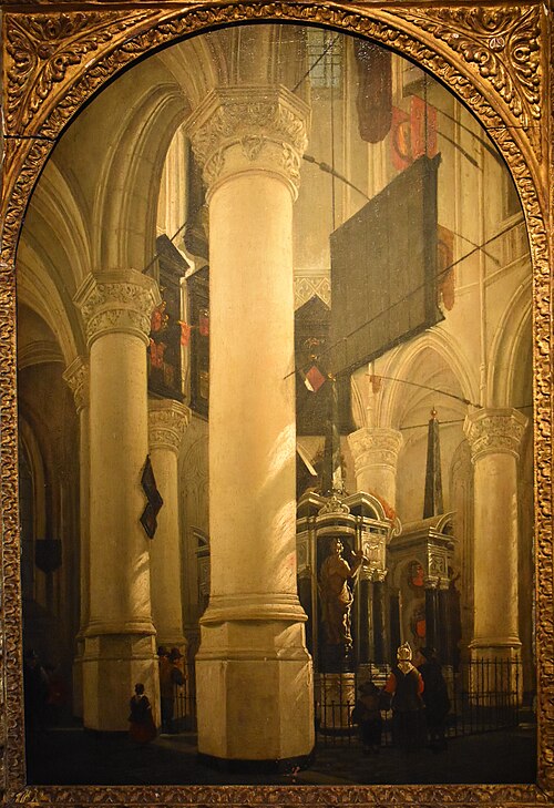 Vue du Tombeau de Guillaume le Taciturne dans le choeur de la Nieuwekerke à Delft, 1650, Gerard Houckgeest