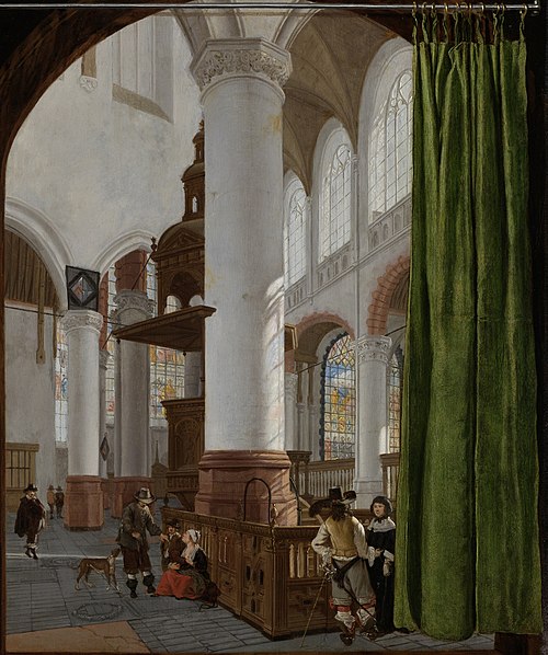 Intérieur de la vieille église de Delft, 1654, Gerard Houckgeest