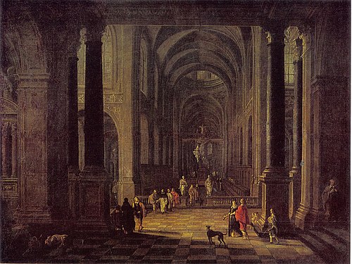 Interior of a Church, 1648, Gerard Houckgeest