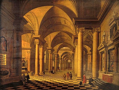 Interior de Igreja Católica, 1625, Gerard Houckgeest