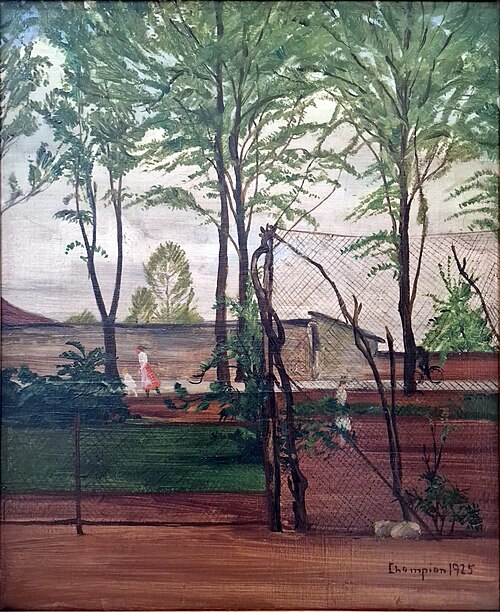 Court de tennis "Vossen links" à Oberkassel, 1925, Theo Champion