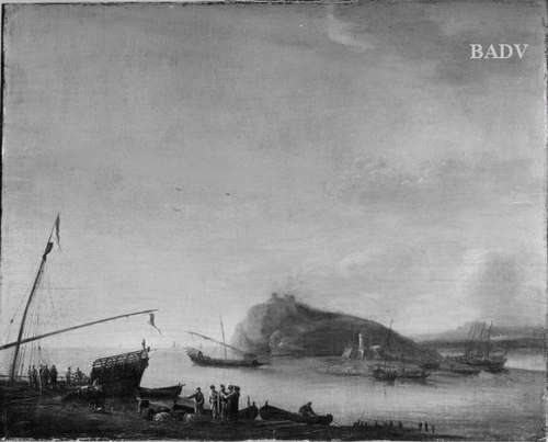 Meditteranean seaport with galleys, 1648, Reinier Nooms
