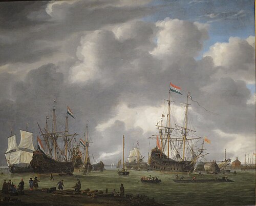 A View of the Amsterdam Harbor, 1650, Reinier Nooms