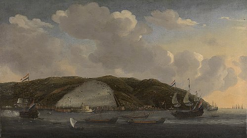 View of Algiers with de Ruyter's ship 'De Liefde', 1662, 1662, Reinier Nooms