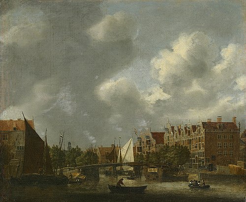 Korte Prinsengracht seen from the IJ, 1660, Reinier Nooms