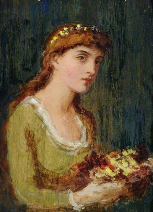 Portrait of a Lady with Flowers, , Louisa Starr