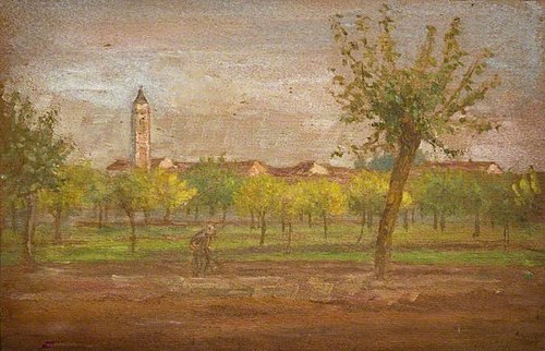 The Village of Cairate, Lombardy, 1876, Louisa Starr
