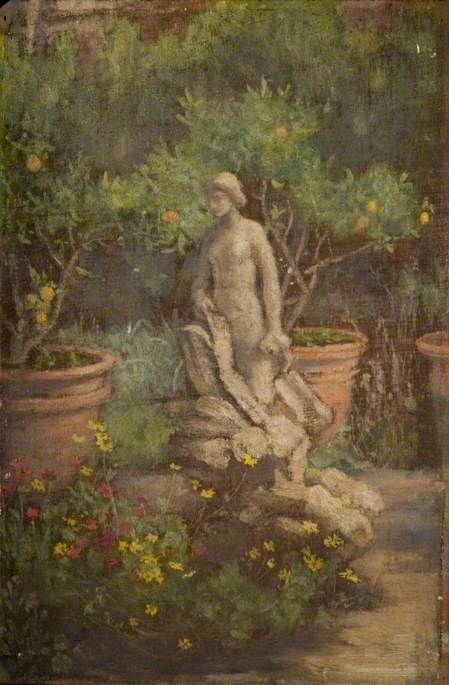 Fountain In A Garden, Cairate, Lombardy, 1876, Louisa Starr