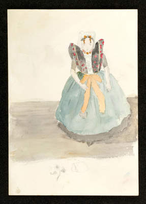 Sketch of Girl in Traditional Costume, Terneuzen, Holland, 1899, Louisa Starr