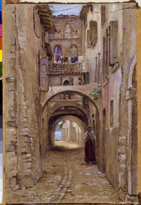 Garda Street Scene, Lake Garda, Italy, 1904, Louisa Starr