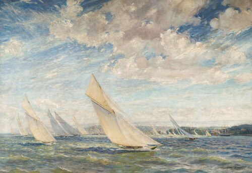 Yacht Racing In The Solent, 1912, Alice Maud Fanner