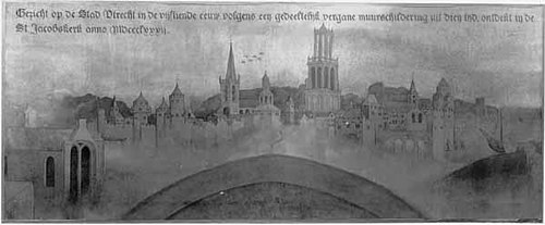 Gezicht op de stad Utrecht uit het noordwesten, 1897, Antoon Johannes Derkinderen