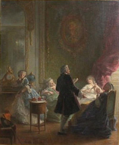 Lecture de l'Engagement téméraire, 1850, Louise-Émilie Leleux-Giraud
