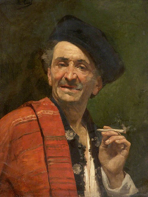 A Good Cigarette, 1880, Delphine de Cool