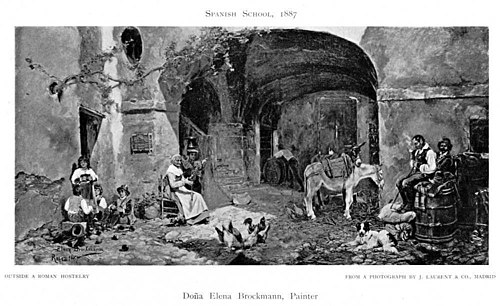 Outside a Roman Hostelry, 1905, Elena Brockmann