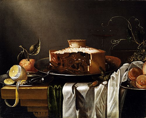 Still life with pâté., 1722, Abraham van Calraet