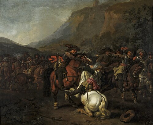 Ruitergevecht, 1674, Abraham van Calraet