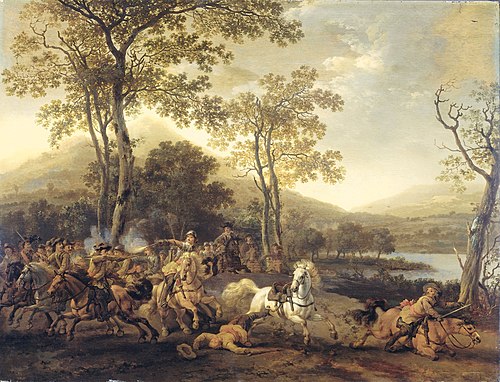 bataille de cavalerie, 1691, Abraham van Calraet