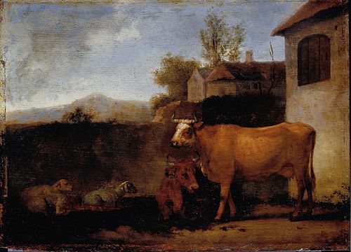 Cows and Sheep, 1722, Abraham van Calraet