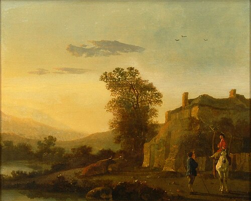 Landscape with Rider in the Evening Light, 2000, Abraham van Calraet