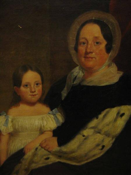 Mrs. Abba Spencer Townsend with her Daughter, Marianna Townsend, 1839, Frederick Fink