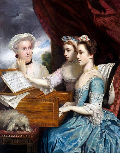 Mrs James Paine (d.1766), and the Misses Paine (Charlotte, b.1751, and Mary, 1753–1798), 1766, Joshua Reynolds