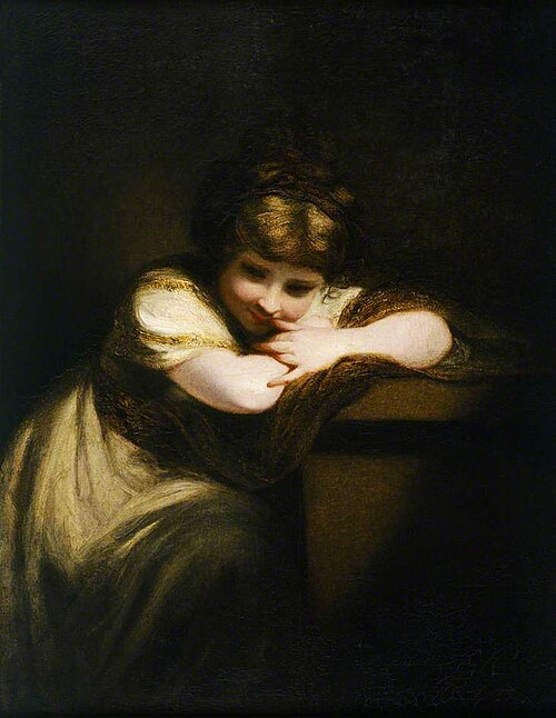 Girl Leaning on a Pedestal (The Laughing Girl), 1778, Joshua Reynolds