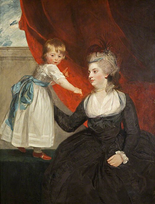 The Honourable Frances Courtenay, Lady Honywood (b.1763), and Her Daughter, 1784, Joshua Reynolds