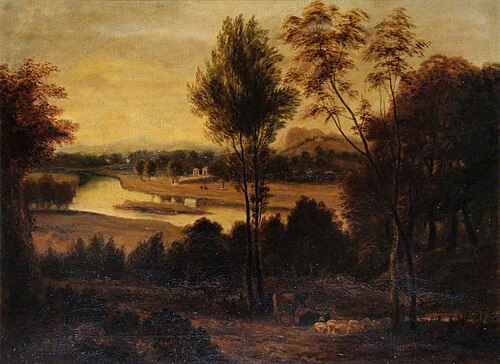 View from Wick House, Richmond, Surrey, , Joshua Reynolds
