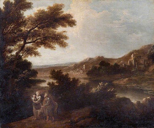 Landscape with the Flight into Egypt, , Joshua Reynolds