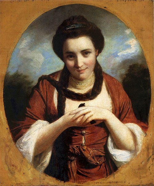 Portrait of Miss Nelly O'Brien with a bird., 1763, Joshua Reynolds