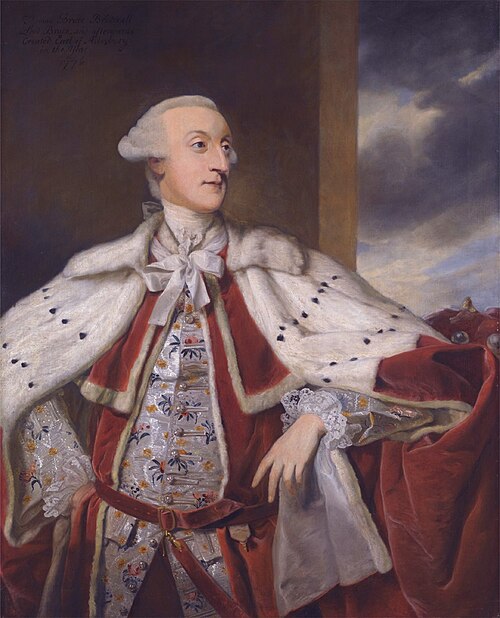 Portrait of Thomas Bruce Brudenell-Bruce, later 1st Earl of Ailesbury, in Peer's Robes., 1776, Joshua Reynolds