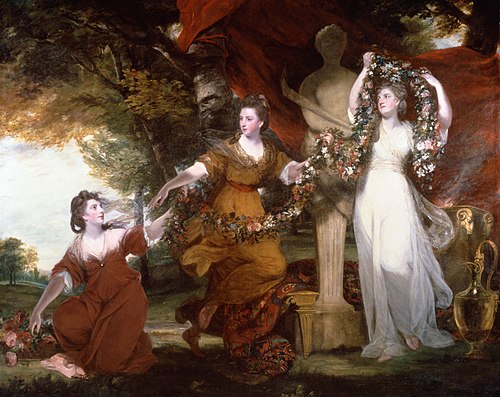 Trois Dames ornant un terme de l'Hymen, 1773, Joshua Reynolds