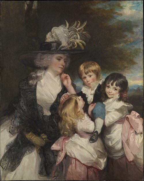 Lady Smith (Charlotte Delaval) and Her Children (George Henry, Louisa, and Charlotte), 1787, Joshua Reynolds