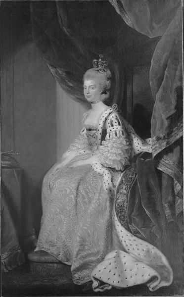 Queen Charlotte Sophia of Mecklenburg-Strelitz. Wife of George III, 1765, Joshua Reynolds