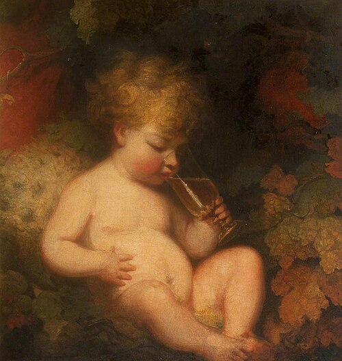 Henry George Herbert, later 2nd Earl of Carnarvon (1772-1833) as the Infant Bacchus, 1783, Joshua Reynolds
