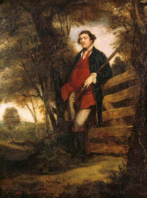 John Parker, 1st Baron Boringdon (1734/5-1788), with his Gun, leaning on a Gate, 1770, Joshua Reynolds