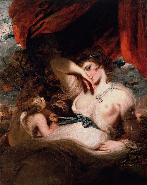 L'Amour détachant la ceinture de Vénus, 1788, Joshua Reynolds