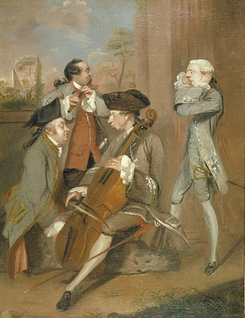 A Caricature Group: Sir Charles Turner, Mr. Cook, Mr. John Woodyeare, and Rev. Dr. William Drake, 1751, Joshua Reynolds