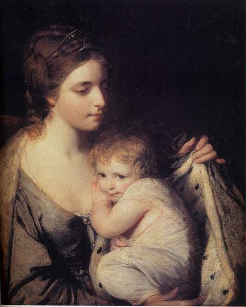 Les deux Waldegrave, portrait de Maria Walpole, comtesse de Waldegrave, et de sa fille Elisabeth Lau, 1761, Joshua Reynolds