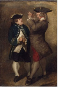 Caricature of Sir William Lowther and Joseph Leeson, later Ist Earl of Milltown, 1751, Joshua Reynolds