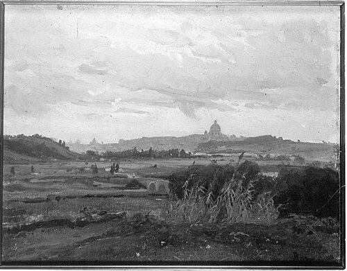 Ponte Molle in Rom mit Blick auf die Peterskuppel, , Moritz Erdmann