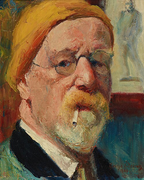 Selbstbildnis mit Zigarette, 1926, George Mosson