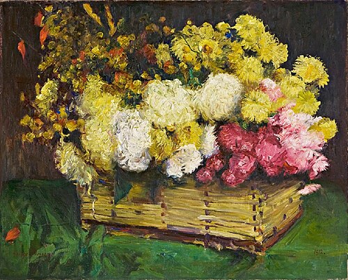 Blumen im Spankorb, 1912, George Mosson