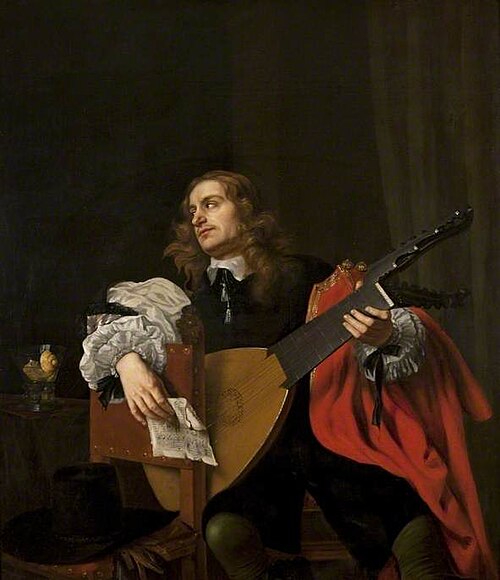 Portrait of a Man with a Lute, 1657, Jacob van Reesbroeck