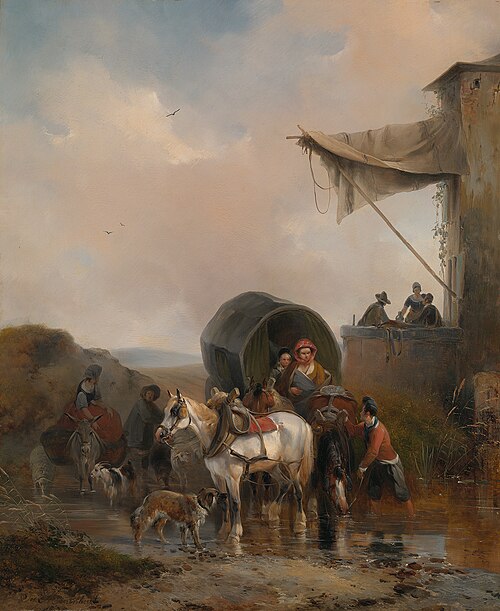 De pleisterplaats, 1835, Joseph Moerenhout
