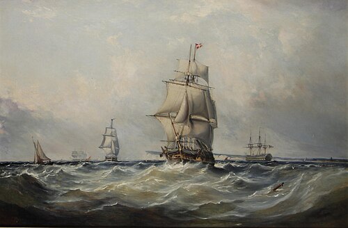 Stormy waters, 1866, Ebenezer Colls